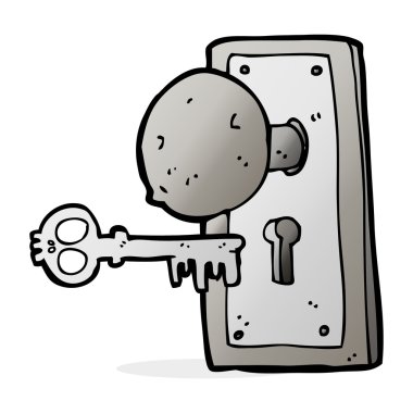 Çizgi film hortlağı eski kapı tokmağı