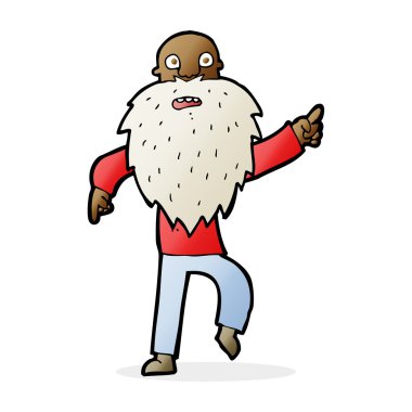 Çizgi film stresli ihtiyar.