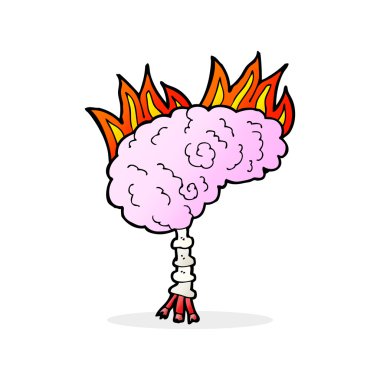 beyin karikatür çizimi