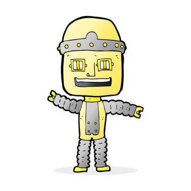 karikatür sallayarak robot