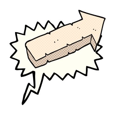 çizgi roman konuşma kabarcık karikatür taş işaret eden ok