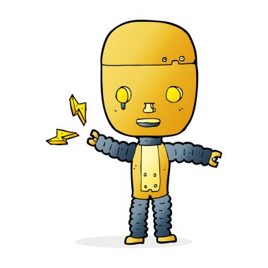 robot karikatür çizimi