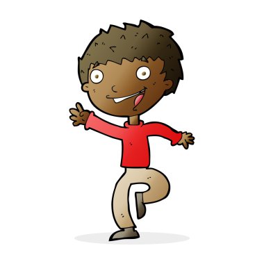 çizgi film heyecanlı çocuk