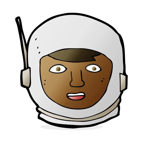 Kreslený astronaut hlava — Stockový vektor