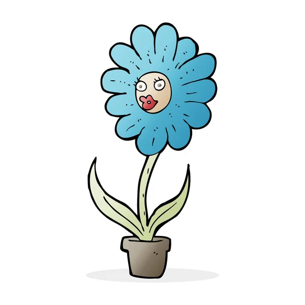 Cartoon illustration of flower — Stock Vector