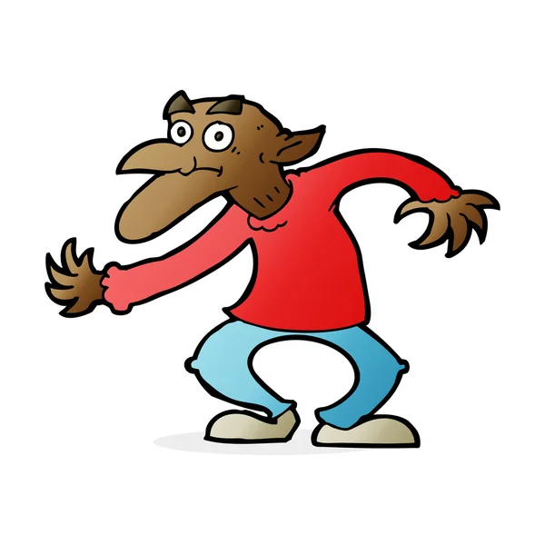 Cartoon illustration of goblin — Stock Vector