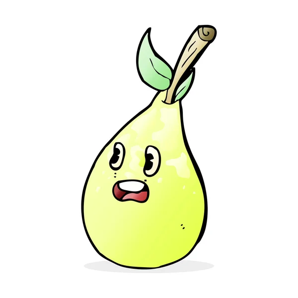 Cartoon illustration of pear — Stock Vector