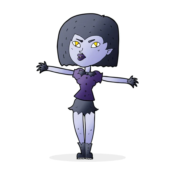 Menina vampira dos desenhos animados —  Vetores de Stock