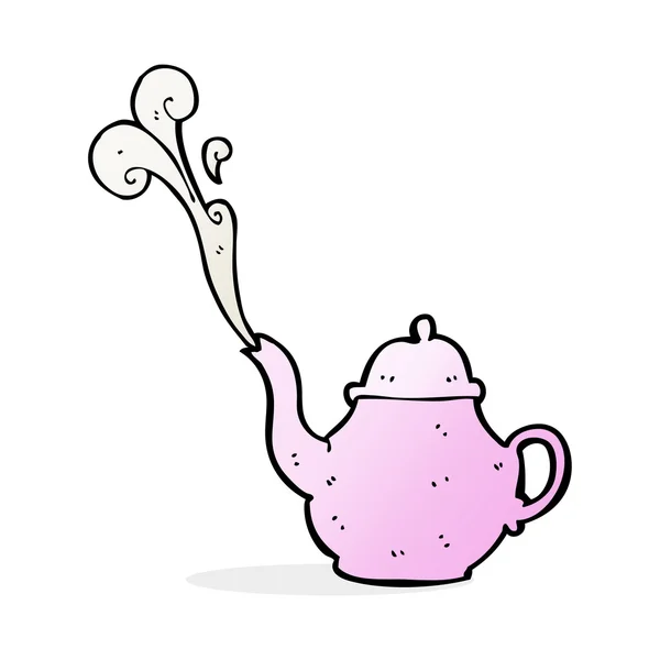 Cartoon illustration of teapot — Stock Vector