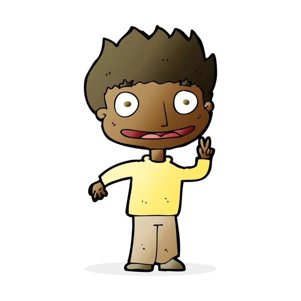 Cartoon gelukkige jongen — Stockvector