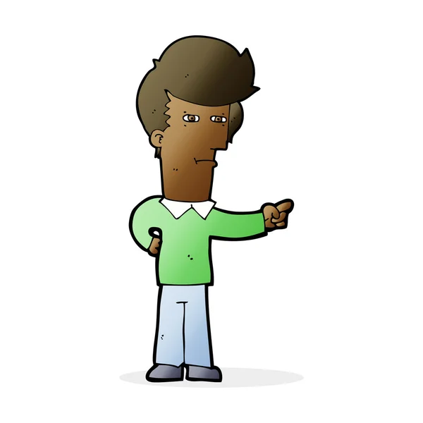Cartoon man pointing — Stock Vector