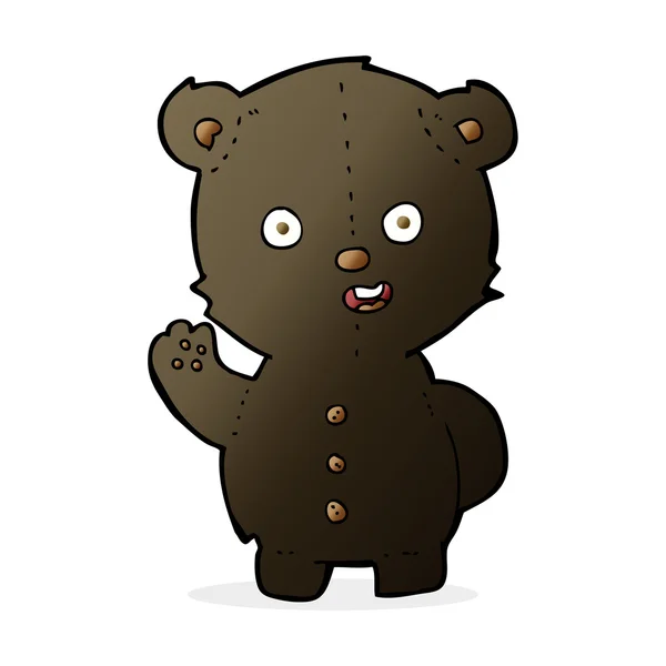 Bonito cartoon preto urso —  Vetores de Stock