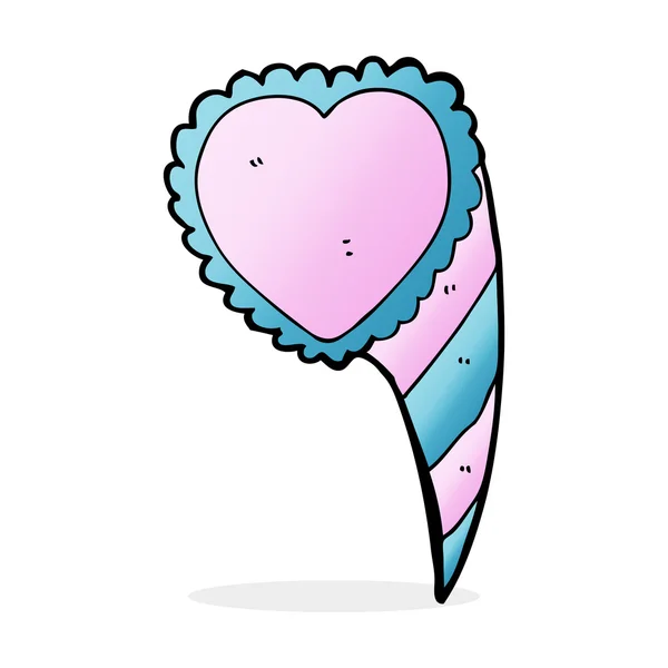 Desenho animado amor coração símbolo —  Vetores de Stock