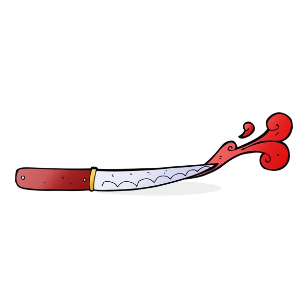 Dibujos animados cuchillo de cocina de corte — Vector de stock