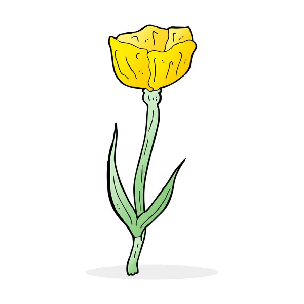 Cartoon illustration flower — Stock Vector