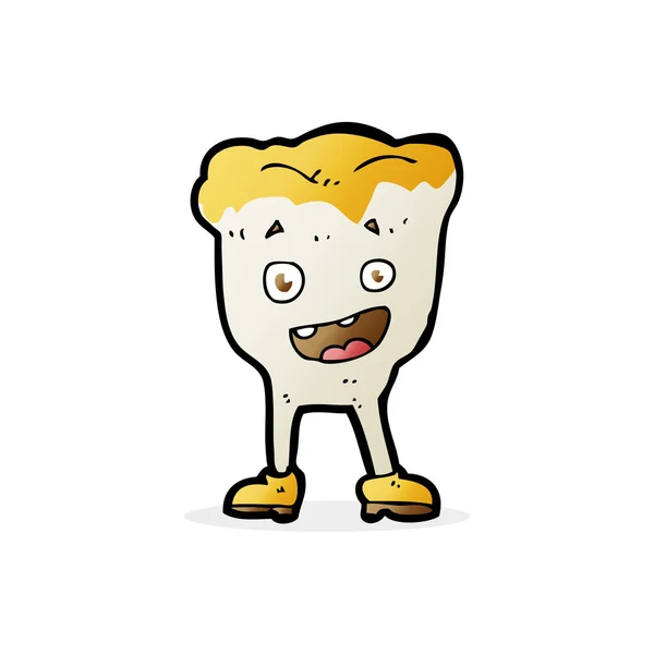 Illustrazione del cartone animato del dente — Vettoriale Stock