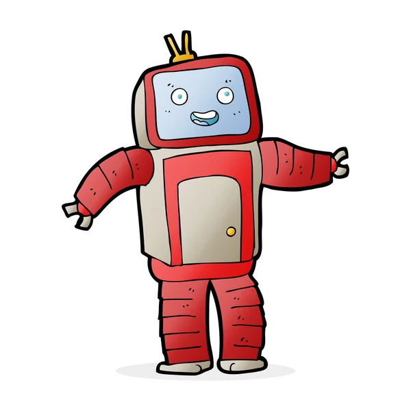 Illustrazione del cartone animato del robot — Vettoriale Stock