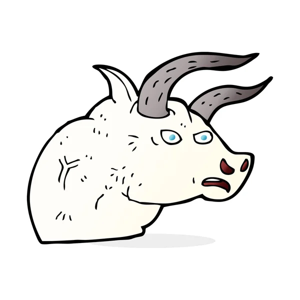Мультяшна сердита голова бика — стоковий вектор