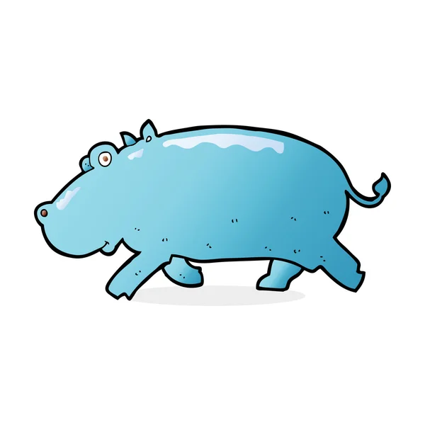 Illustration de dessin animé de l'hippopotame — Image vectorielle