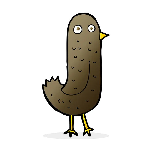 Grappige cartoon vogel — Stockvector