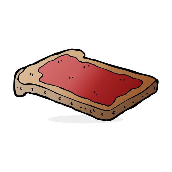 토스트 위의 만화 잼 — 스톡 벡터