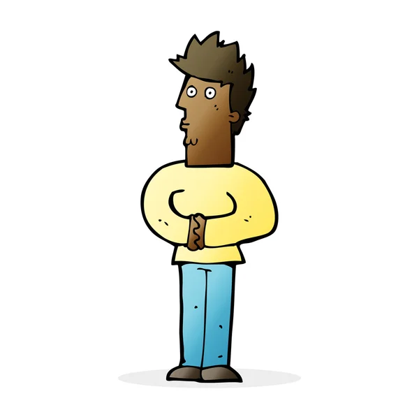 Cartoon nerveuze man — Stockvector