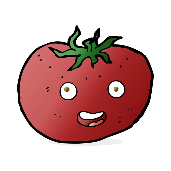 Desenho animado ilustração de tomate — Vetor de Stock