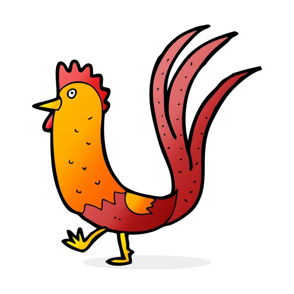 Cartoon illustration of cockerel — Stock Vector