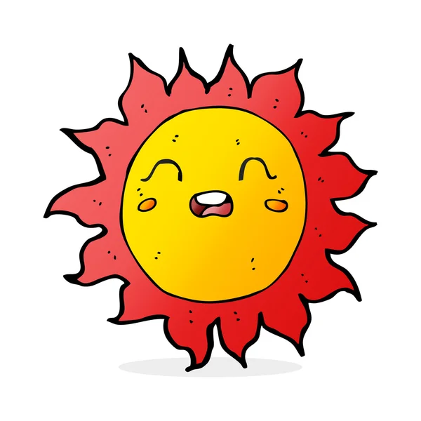 Cartoon illustration of sun — Stock Vector