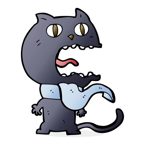 Ijedt macska rajzfilm — Stock Vector