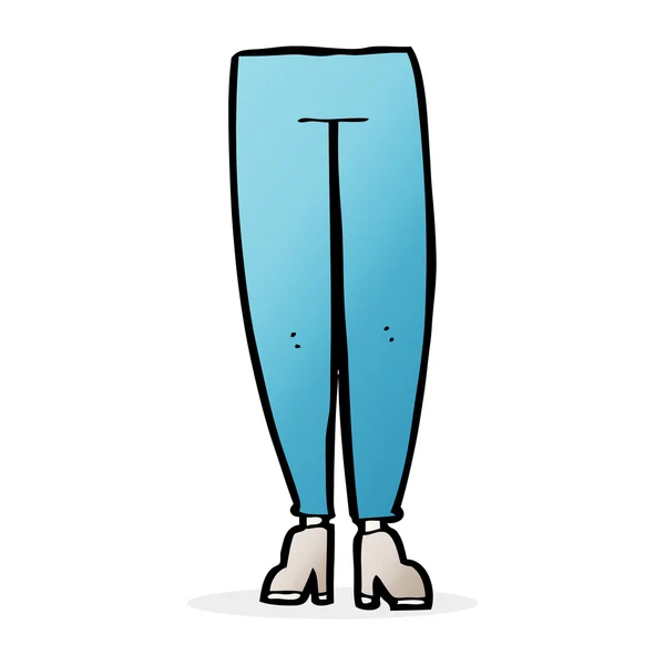 Cartoon afbeelding van vrouwelijke benen — Stockvector