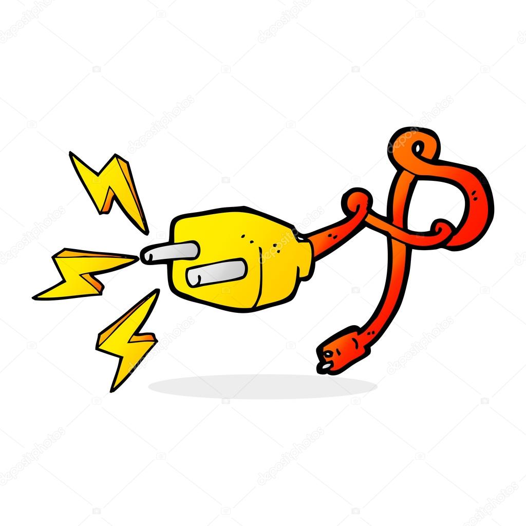 Cartoon illustration of plug Stock Vector by ©lineartestpilot 101732840