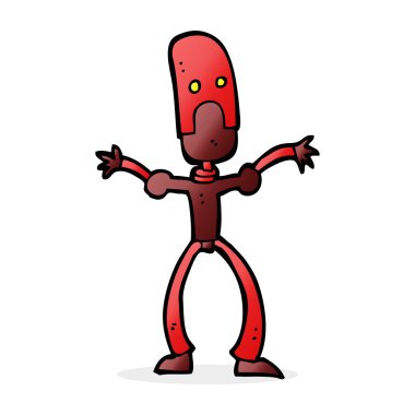 karikatür komik robot