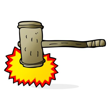 karikatür tahta çekiç