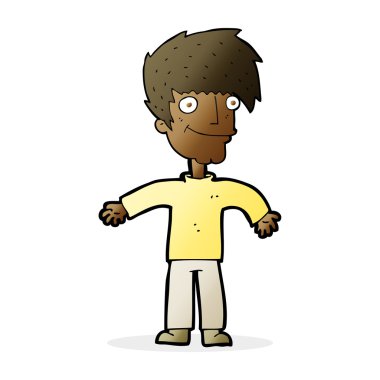 mutlu bir adam çizgi film