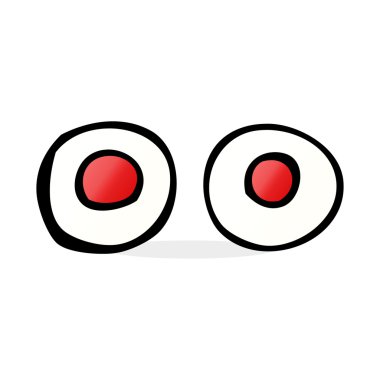 kırmızı gözleri çizgi film