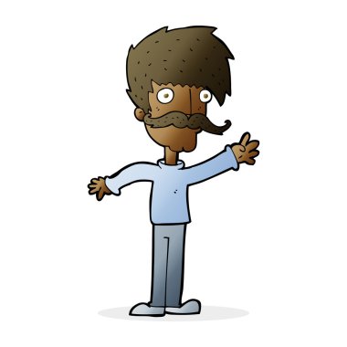 Çizgi filmdeki bıyıklı adam