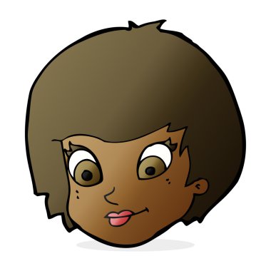 çizgi film kadın yüzü