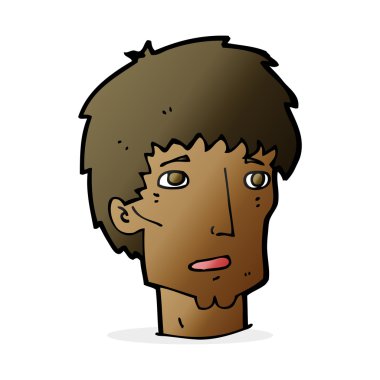 endişeli adam çizgi film