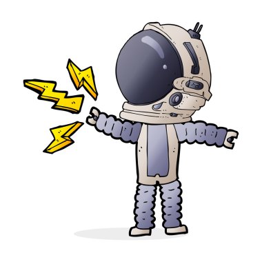 astronot karikatür çizimi