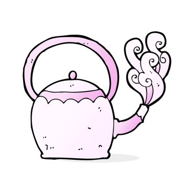 çay potu karikatür çizimi