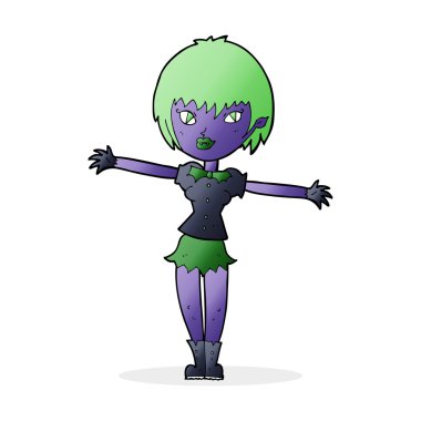 karikatür vampir kız