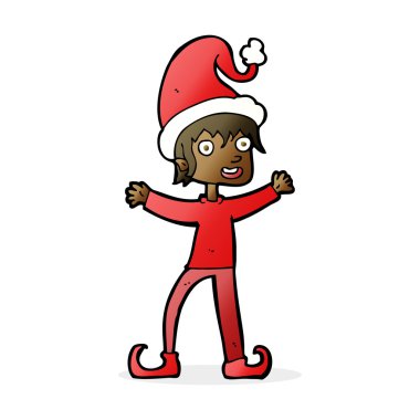 Çizgi film Noel elfini heyecanlandırdı.