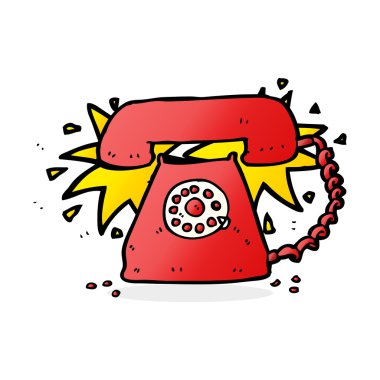 telefon çalan çizgi film.