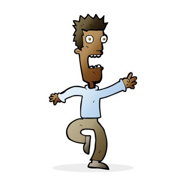 karikatür haykıran adam