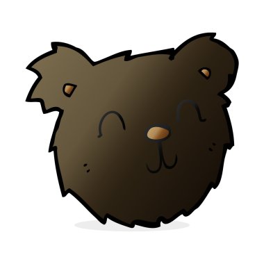 karikatür mutlu siyah ayı yüz