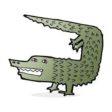 çizgi film illüstrasyon timsah