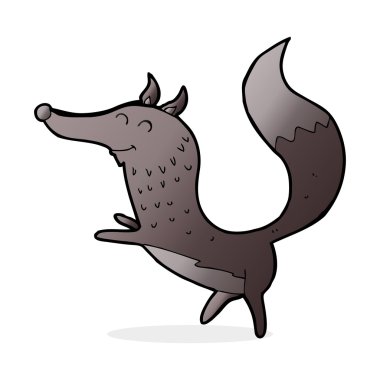 karikatür mutlu kurt