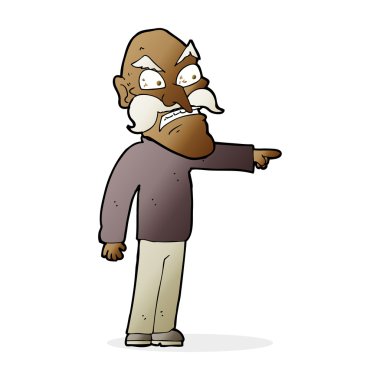 öfkeli yaşlı adam çizgi film