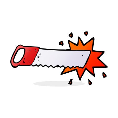 Testere karikatür çizimi